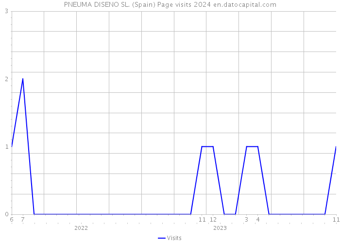 PNEUMA DISENO SL. (Spain) Page visits 2024 