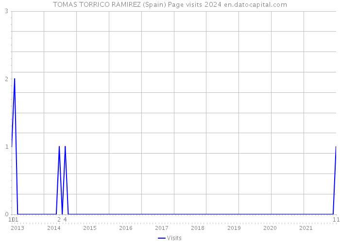 TOMAS TORRICO RAMIREZ (Spain) Page visits 2024 