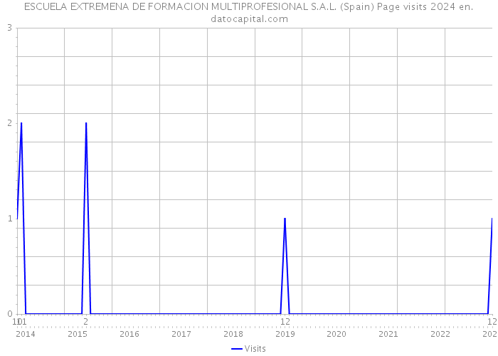 ESCUELA EXTREMENA DE FORMACION MULTIPROFESIONAL S.A.L. (Spain) Page visits 2024 