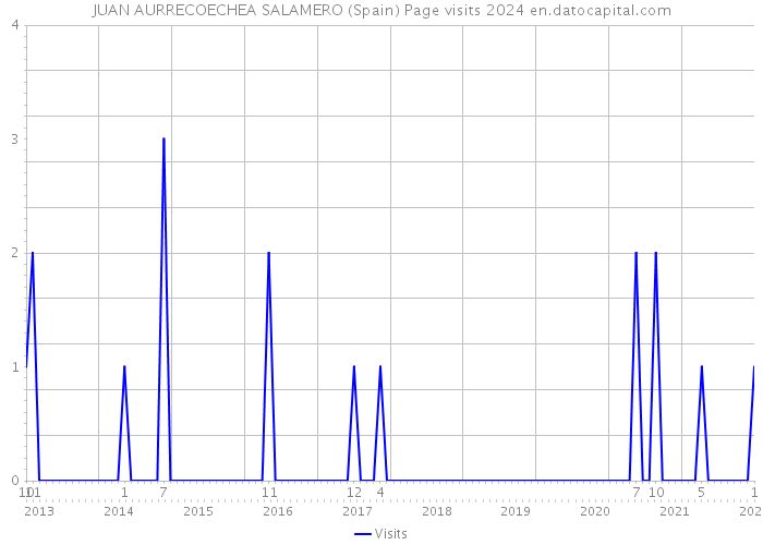 JUAN AURRECOECHEA SALAMERO (Spain) Page visits 2024 