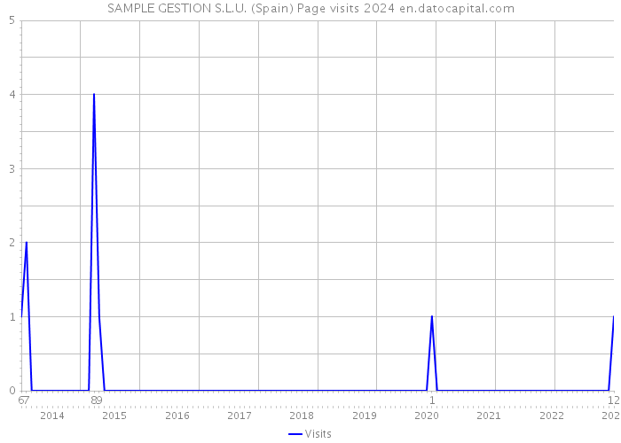 SAMPLE GESTION S.L.U. (Spain) Page visits 2024 