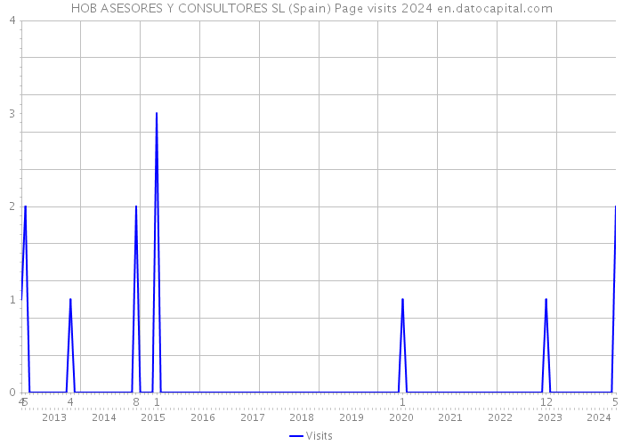 HOB ASESORES Y CONSULTORES SL (Spain) Page visits 2024 