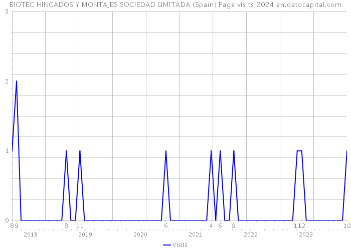 BIOTEC HINCADOS Y MONTAJES SOCIEDAD LIMITADA (Spain) Page visits 2024 
