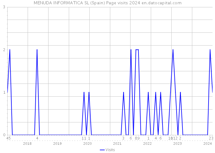 MENUDA INFORMATICA SL (Spain) Page visits 2024 