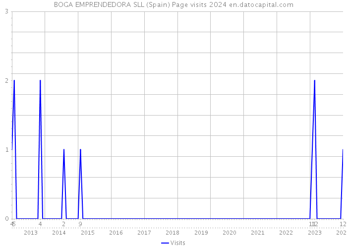 BOGA EMPRENDEDORA SLL (Spain) Page visits 2024 