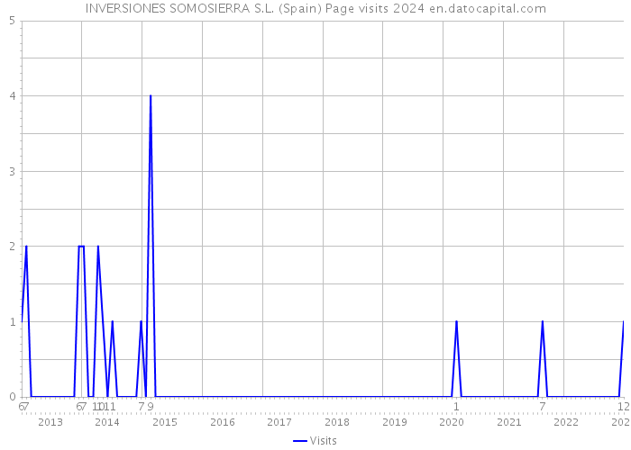 INVERSIONES SOMOSIERRA S.L. (Spain) Page visits 2024 