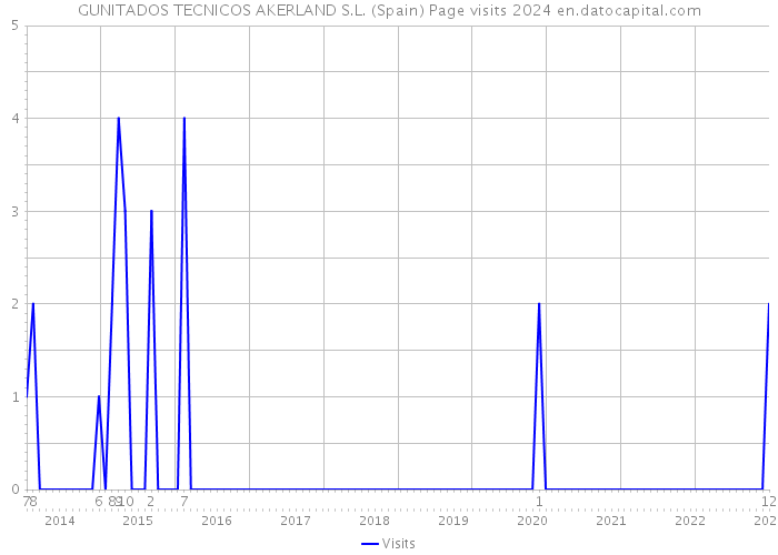 GUNITADOS TECNICOS AKERLAND S.L. (Spain) Page visits 2024 