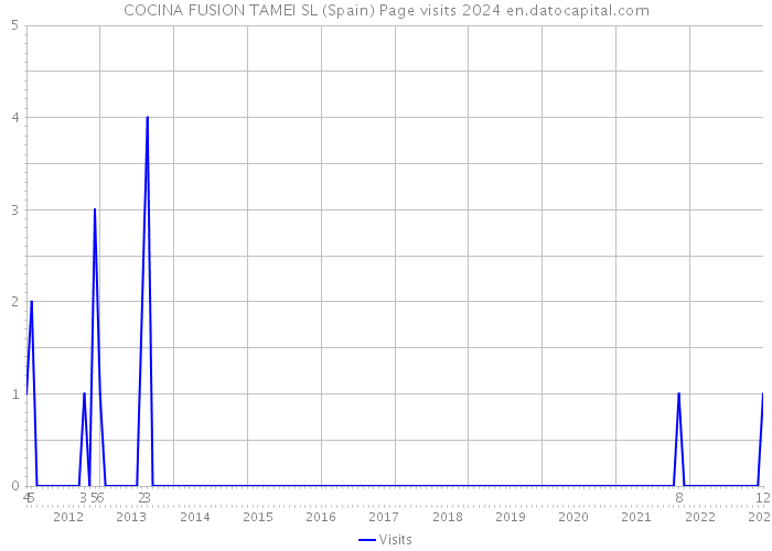 COCINA FUSION TAMEI SL (Spain) Page visits 2024 