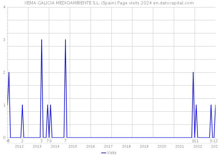 XEMA GALICIA MEDIOAMBIENTE S.L. (Spain) Page visits 2024 