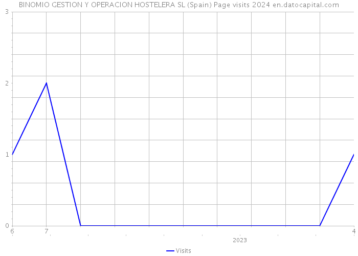 BINOMIO GESTION Y OPERACION HOSTELERA SL (Spain) Page visits 2024 