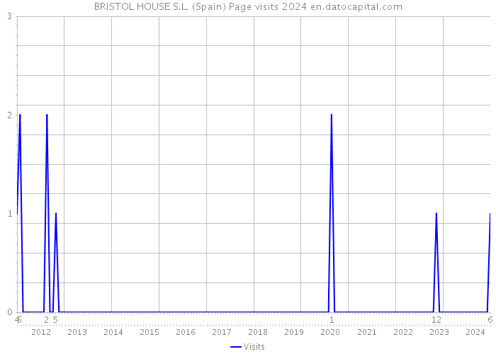 BRISTOL HOUSE S.L. (Spain) Page visits 2024 