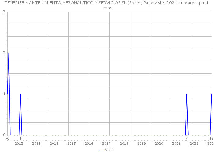 TENERIFE MANTENIMIENTO AERONAUTICO Y SERVICIOS SL (Spain) Page visits 2024 