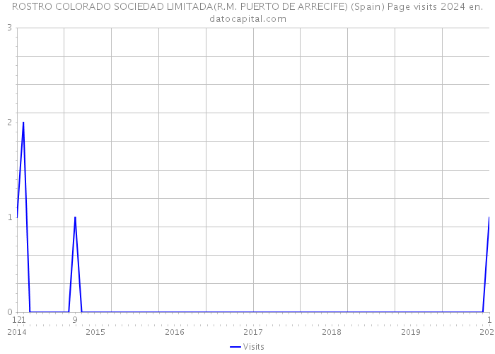 ROSTRO COLORADO SOCIEDAD LIMITADA(R.M. PUERTO DE ARRECIFE) (Spain) Page visits 2024 