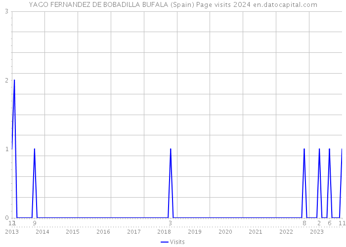 YAGO FERNANDEZ DE BOBADILLA BUFALA (Spain) Page visits 2024 