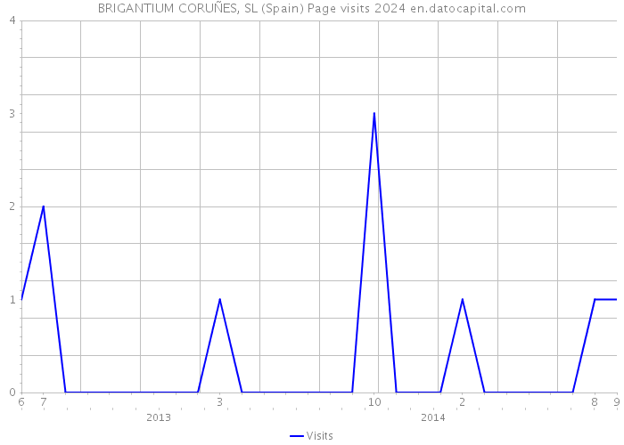 BRIGANTIUM CORUÑES, SL (Spain) Page visits 2024 
