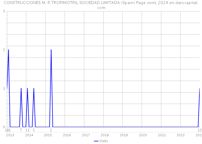 CONSTRUCCIONES M. R TROPIMOTRIL SOCIEDAD LIMITADA (Spain) Page visits 2024 