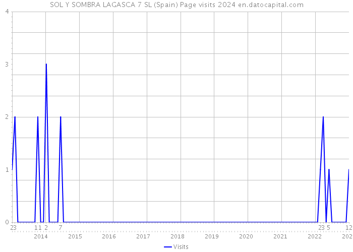 SOL Y SOMBRA LAGASCA 7 SL (Spain) Page visits 2024 