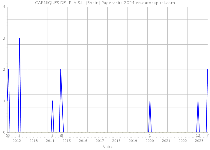 CARNIQUES DEL PLA S.L. (Spain) Page visits 2024 