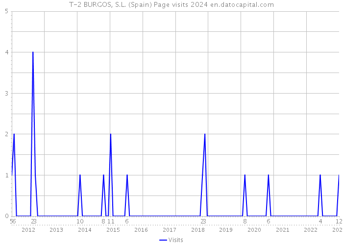 T-2 BURGOS, S.L. (Spain) Page visits 2024 