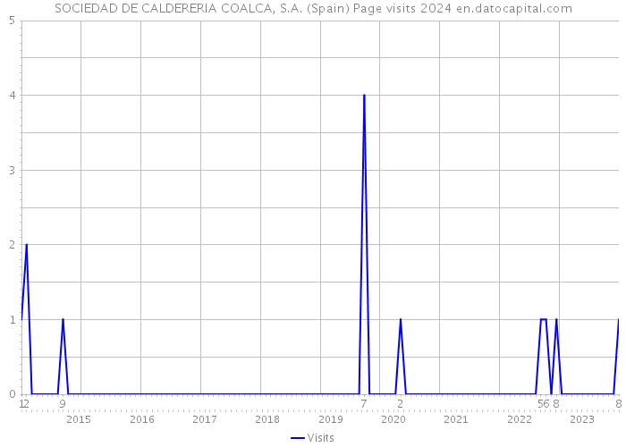 SOCIEDAD DE CALDERERIA COALCA, S.A. (Spain) Page visits 2024 