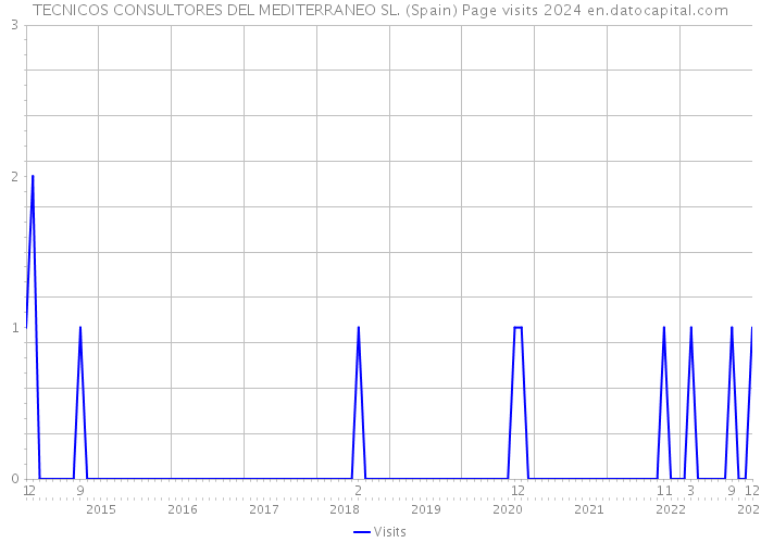 TECNICOS CONSULTORES DEL MEDITERRANEO SL. (Spain) Page visits 2024 