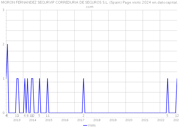 MORON FERNANDEZ SEGURVIP CORREDURIA DE SEGUROS S.L. (Spain) Page visits 2024 