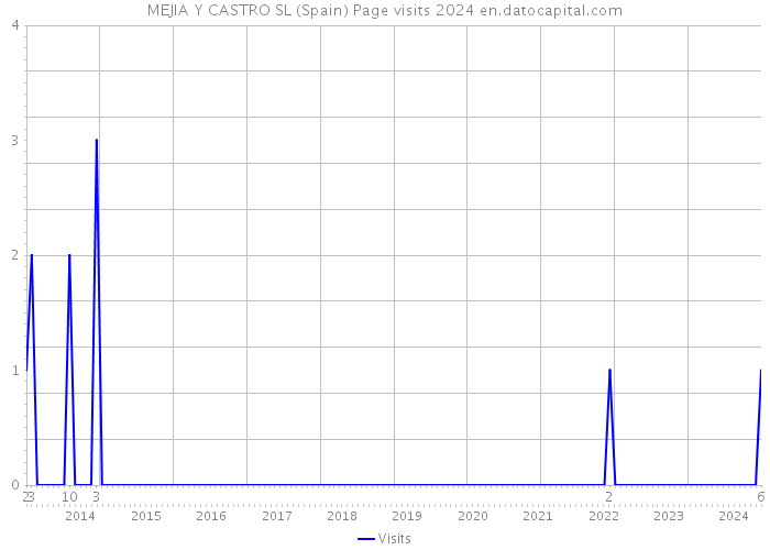 MEJIA Y CASTRO SL (Spain) Page visits 2024 