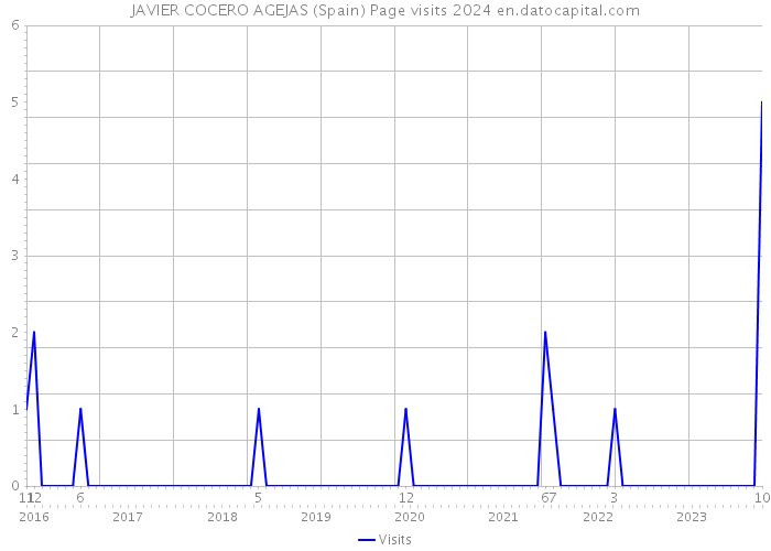 JAVIER COCERO AGEJAS (Spain) Page visits 2024 