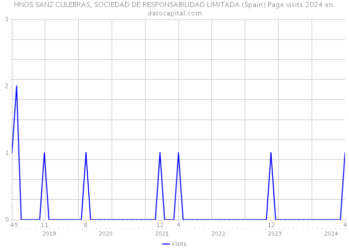 HNOS SANZ CULEBRAS, SOCIEDAD DE RESPONSABILIDAD LIMITADA (Spain) Page visits 2024 