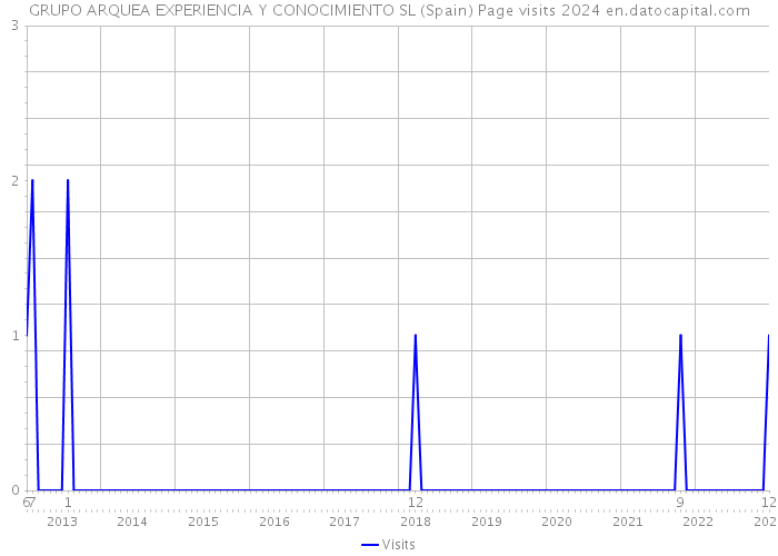 GRUPO ARQUEA EXPERIENCIA Y CONOCIMIENTO SL (Spain) Page visits 2024 