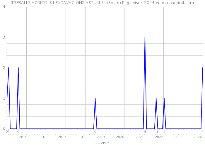 TREBALLS AGRICOLS I EXCAVACIONS ASTURI SL (Spain) Page visits 2024 