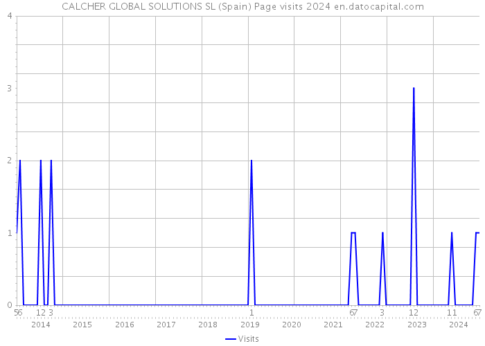 CALCHER GLOBAL SOLUTIONS SL (Spain) Page visits 2024 