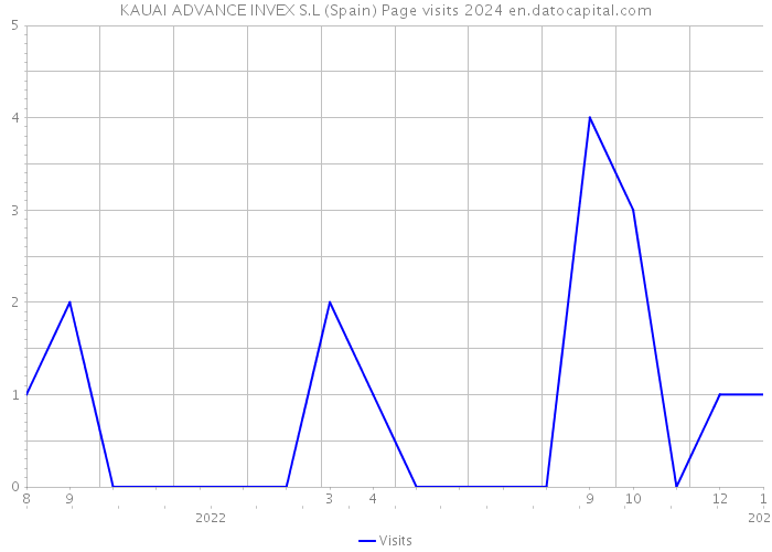 KAUAI ADVANCE INVEX S.L (Spain) Page visits 2024 