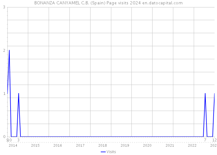 BONANZA CANYAMEL C.B. (Spain) Page visits 2024 