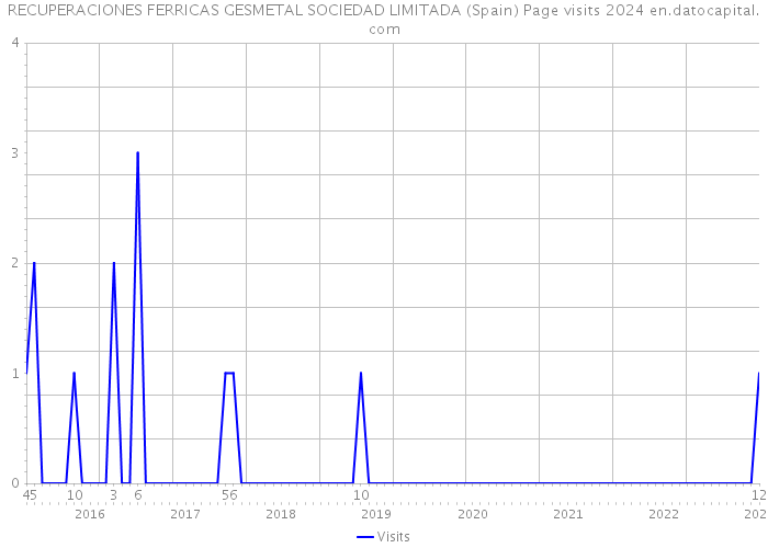 RECUPERACIONES FERRICAS GESMETAL SOCIEDAD LIMITADA (Spain) Page visits 2024 