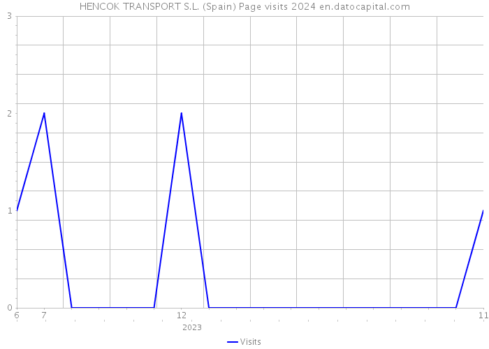 HENCOK TRANSPORT S.L. (Spain) Page visits 2024 