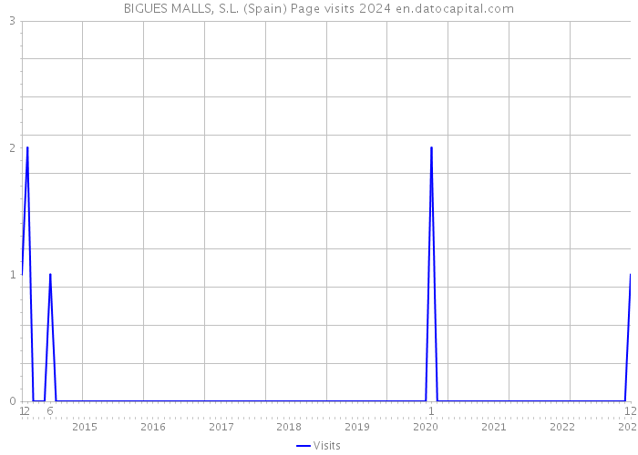 BIGUES MALLS, S.L. (Spain) Page visits 2024 
