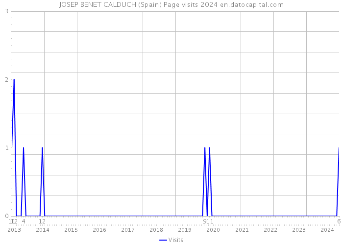 JOSEP BENET CALDUCH (Spain) Page visits 2024 