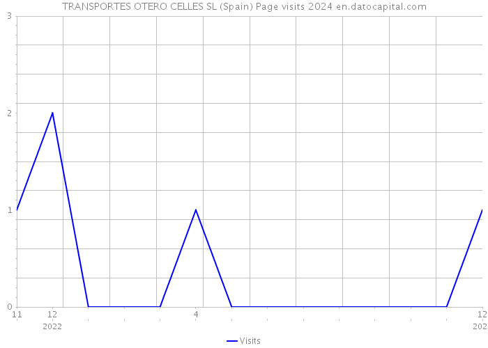 TRANSPORTES OTERO CELLES SL (Spain) Page visits 2024 