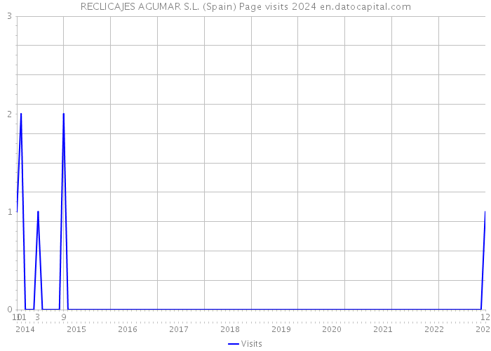 RECLICAJES AGUMAR S.L. (Spain) Page visits 2024 