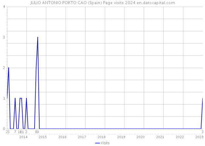 JULIO ANTONIO PORTO CAO (Spain) Page visits 2024 