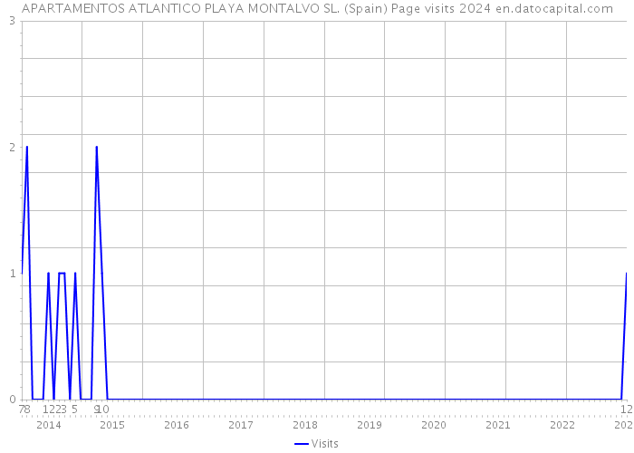 APARTAMENTOS ATLANTICO PLAYA MONTALVO SL. (Spain) Page visits 2024 