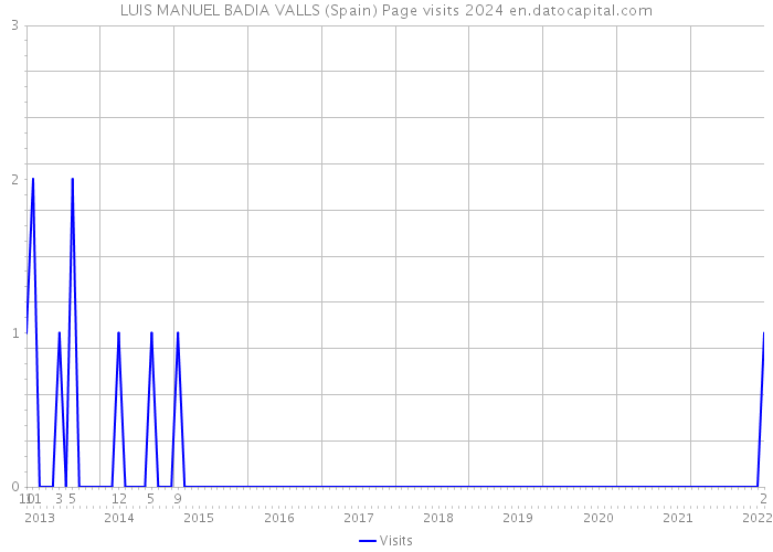 LUIS MANUEL BADIA VALLS (Spain) Page visits 2024 