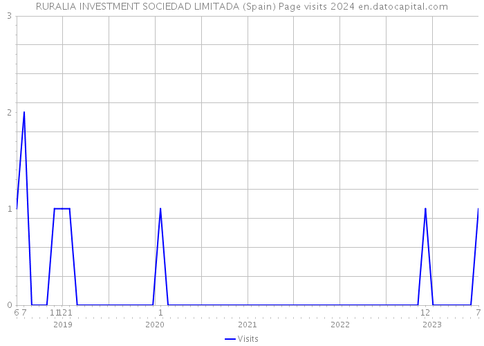 RURALIA INVESTMENT SOCIEDAD LIMITADA (Spain) Page visits 2024 