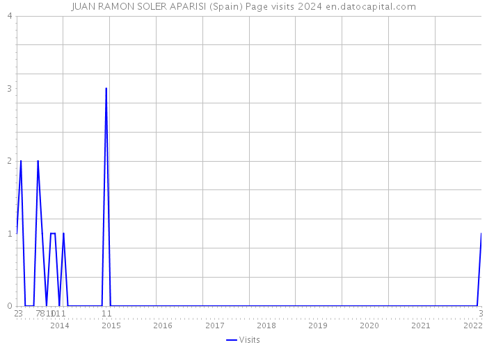 JUAN RAMON SOLER APARISI (Spain) Page visits 2024 