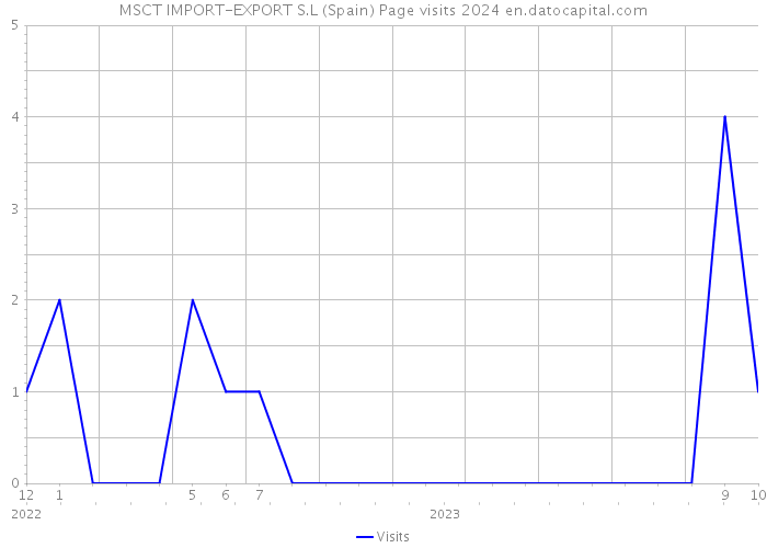 MSCT IMPORT-EXPORT S.L (Spain) Page visits 2024 