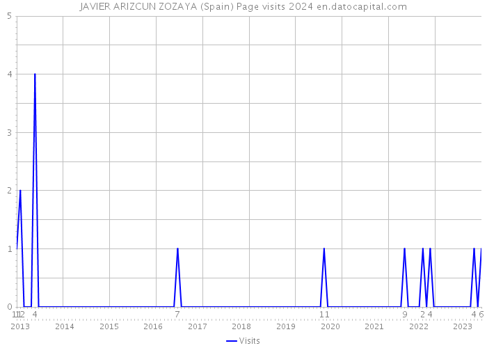 JAVIER ARIZCUN ZOZAYA (Spain) Page visits 2024 