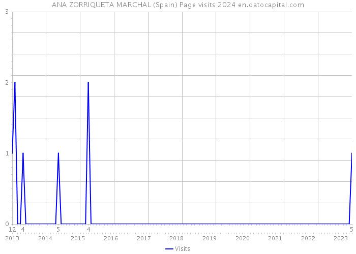 ANA ZORRIQUETA MARCHAL (Spain) Page visits 2024 