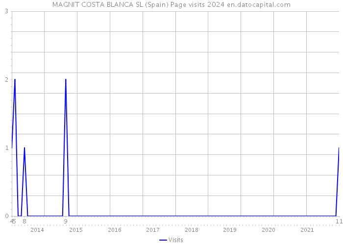 MAGNIT COSTA BLANCA SL (Spain) Page visits 2024 