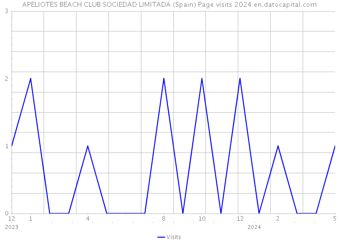 APELIOTES BEACH CLUB SOCIEDAD LIMITADA (Spain) Page visits 2024 